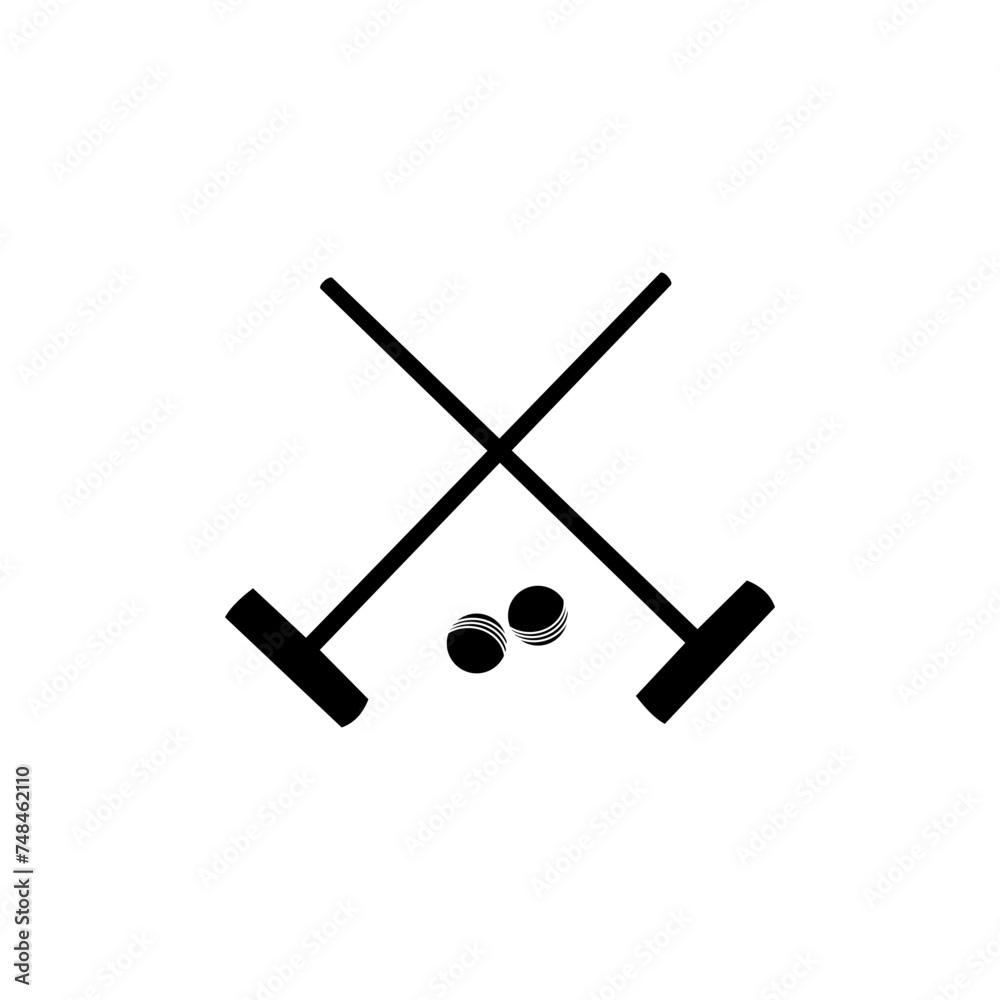 Crafted with meticulous attention to detail, the croquet mallet vector