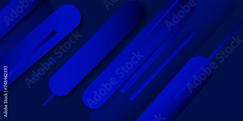 Abstract lines pattern technology on blue gradients background. Modern blue abstract vector long banner background. Vector illustration abstract graphic design banner pattern background template.