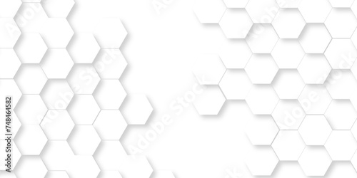  White Hexagonal Background. Luxury White Pattern. Vector Illustration. 3D Futuristic abstract honeycomb mosaic white background. geometric mesh cell texture. modern futuristic wallpaper.