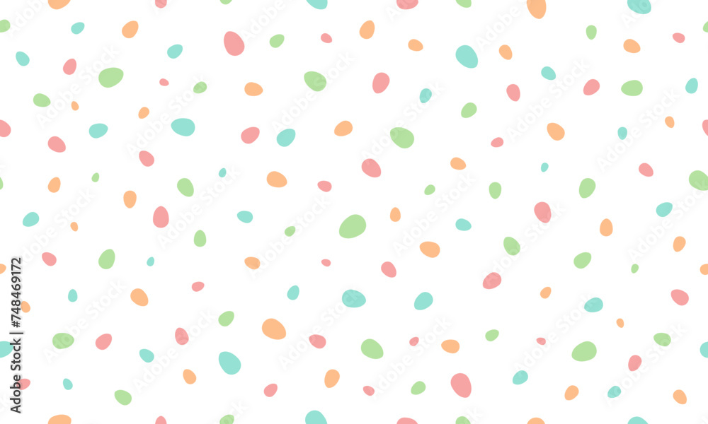 Colorful geometric egg shape seamless pattern. Vector Repeating Textures.