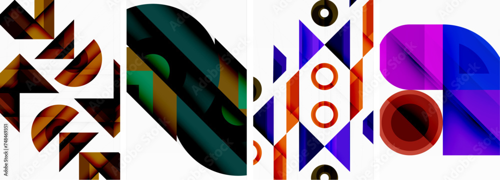 Triangle poster abstract background set for wallpaper, business card, cover, poster, banner, brochure, header, website Triangle poster abstract background set for wallpaper, business card, cover, poster, banner, brochure, header, website