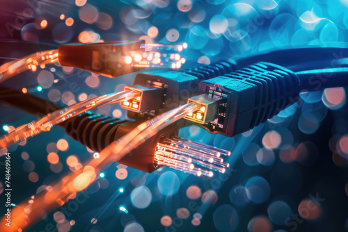 Fiber optic cable internet connection