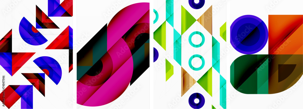 Triangle poster abstract background set for wallpaper, business card, cover, poster, banner, brochure, header, website Triangle poster abstract background set for wallpaper, business card, cover, poster, banner, brochure, header, website