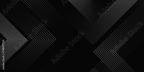 abstract technology communication concept vector background. black vector abstract banner with shape shiny lines with Technology grid wave decorative background for advertising banner.