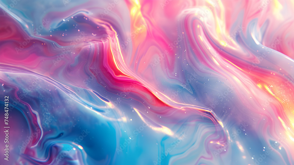 subtle holographic effect to the marble background. Integrate iridescent colors and holographic patterns for a modern and ethe subtle holographic effect to the marble background. Integrate iridescent colors and holographic patterns for a modern and ethe