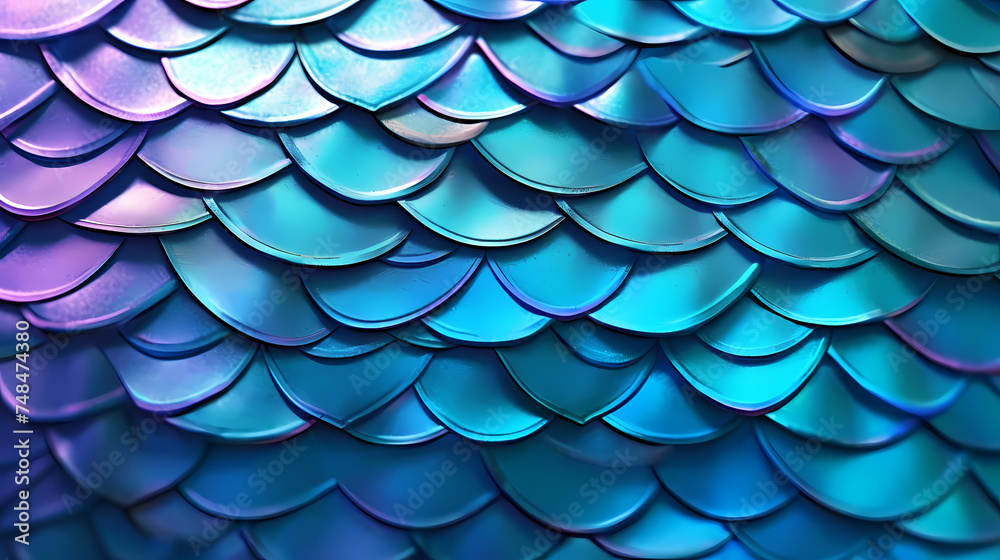 Close-up texture of scales with metallic shine Close-up texture of scales with metallic shine