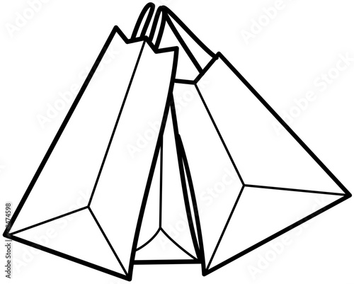 discount shopping bag outline doodle