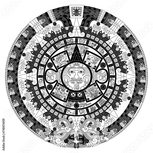 Solar calendar of the ancient Aztec civilization