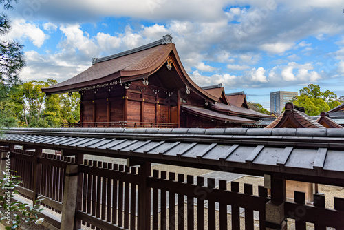 Jonangu Shinto Shrine from Heian period in southern Kyoto Japan photo