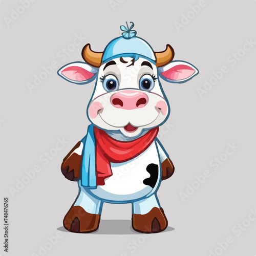 cow cartoon isolated on white