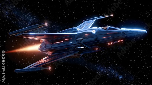 Realistic Starship Flying Through the Stars
