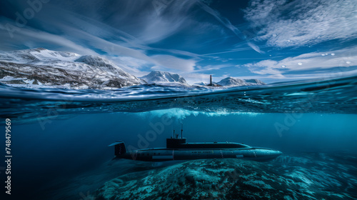 Submarines operate under the deep blue sea first