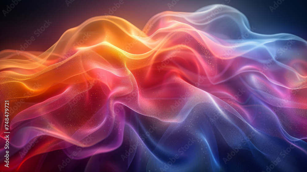 Obraz premium Rainbow colored long exposure sharp light art.