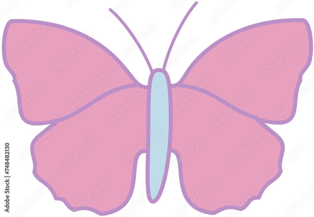 Butterfly vector illustration flat color