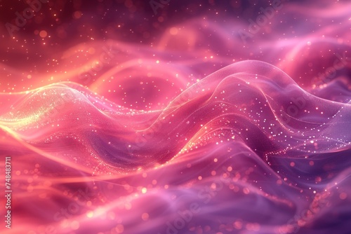 Purple Magic: Dancing Shapes and Ornaments on Abstract Animation Background