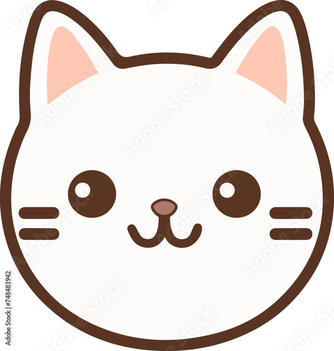 A vector file of a smiling cat 고양이 일러스트 애완동물 반려묘 애견카페 야옹이 벡터 귀여운 고양이 캐릭터
