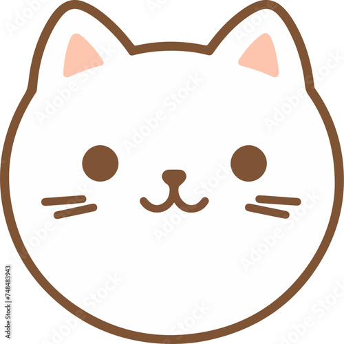 A vector file of a smiling cat 고양이 일러스트 애완동물 반려묘 애견카페 야옹이 벡터 귀여운 고양이 캐릭터
