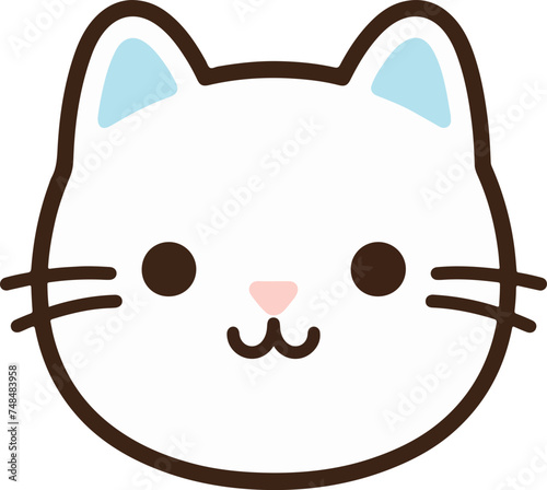 A vector file of a smiling cat 고양이 일러스트 애완동물 반려묘 애견카페 야옹이 벡터 귀여운 고양이 캐릭터