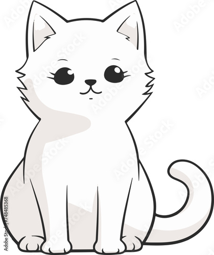 A vector file of a smiling cat 고양이 일러스트 애완동물 반려묘 애견카페 야옹이 벡터 귀여운 고양이 캐릭터