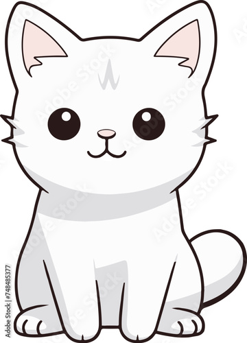 A vector file of a smiling cat 고양이 일러스트 애완동물 반려묘 애견카페 야옹이 벡터 귀여운 고양이 캐릭터
