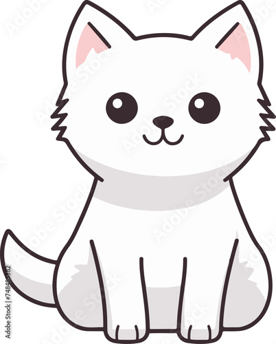 A vector file of a smiling cat 고양이 일러스트 애완동물 반려묘 애견카페 야옹이 벡터 귀여운 고양이 캐릭터