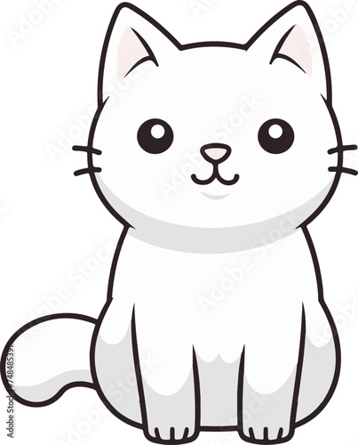 A vector file of a smiling cat 고양이 일러스트 애완동물 반려묘 애견카페 야옹이 벡터 귀여운 고양이 캐릭터