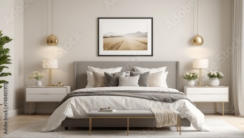 elegant bedroom interior design © Eureka Design