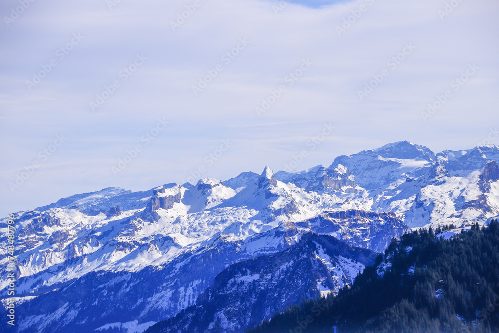 swiss snow mountains