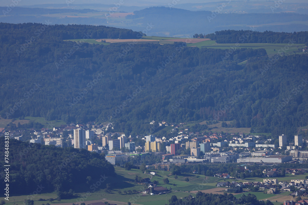 aerial view of Spreitenbach in Switzerland