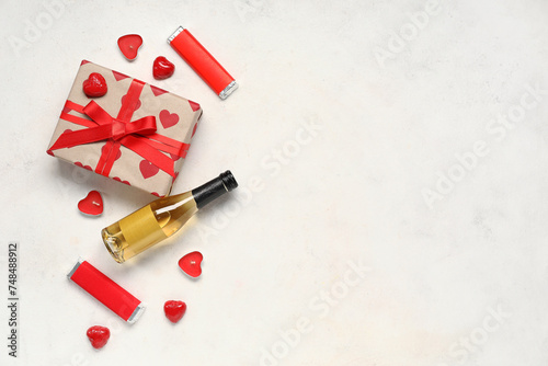 Composition with bottle of ...
