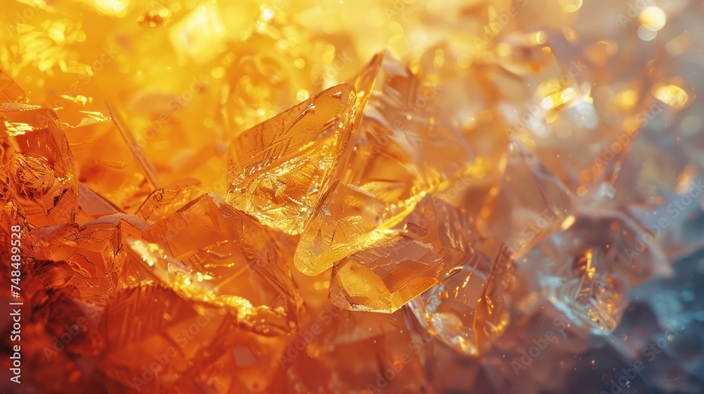 Golden Crystal Formation Close-up Golden Crystal Formation Close-up