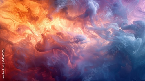 Fluid Smoke Patterns in Warm and Cool Tones