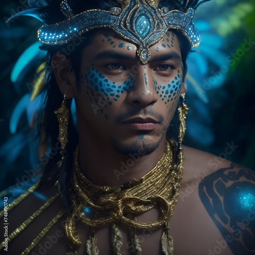 indigenous chaman mayan warrior