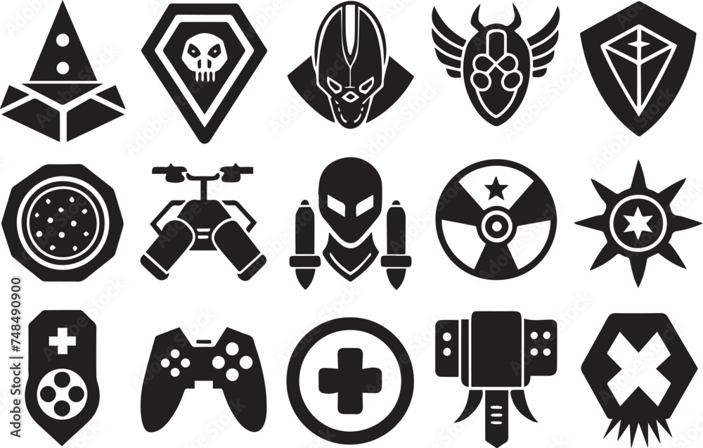 Video game symbol. Hand drawn vector illustration Video game symbol. Hand drawn vector illustration