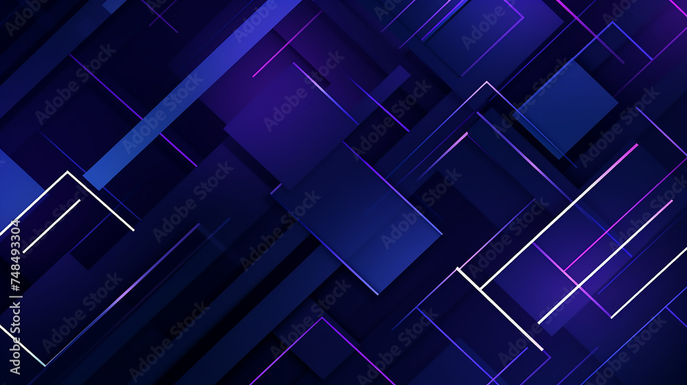 Fototapeta premium abstract gradient color Modern abstract blue background design with layers of material in square shapes in random geometric patterns. 