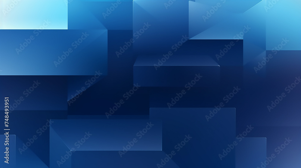 Fototapeta premium abstract blue square background. technology futuristic digital graphic concept blue square, line technology Wireframe background with plexus effect.
