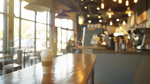 Blurred coffee shop background