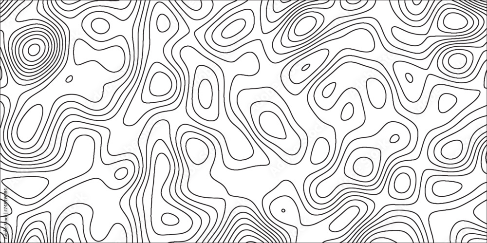 Topographic map background with geographic line map with elevation assignments.Modern design with White topographic wavy pattern design. Paper Texture Imitation of a Geographical map shades .	
