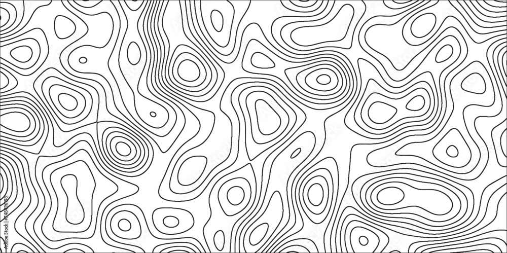 Fototapeta premium Topographic map background with geographic line map with elevation assignments.Modern design with White topographic wavy pattern design. Paper Texture Imitation of a Geographical map shades .