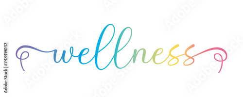 wellness . typography for t shirt design, tee print, applique, fashion slogan, badge, label clothing, jeans, or other printing products. Vector illustration