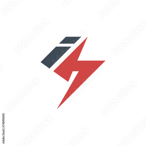 Premium, Modern, Serious, Letter I and S Initial Logo For Electrical Business, Services Company With White Background