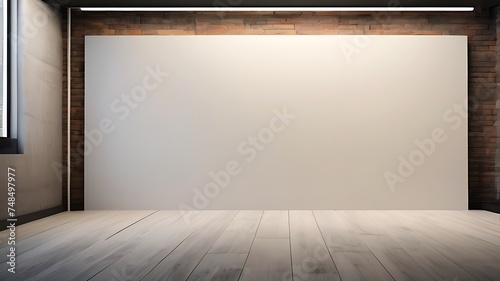 White blank canvas billboard space for mockup, advertising, painting, presentation design photorealistic mockup © HK