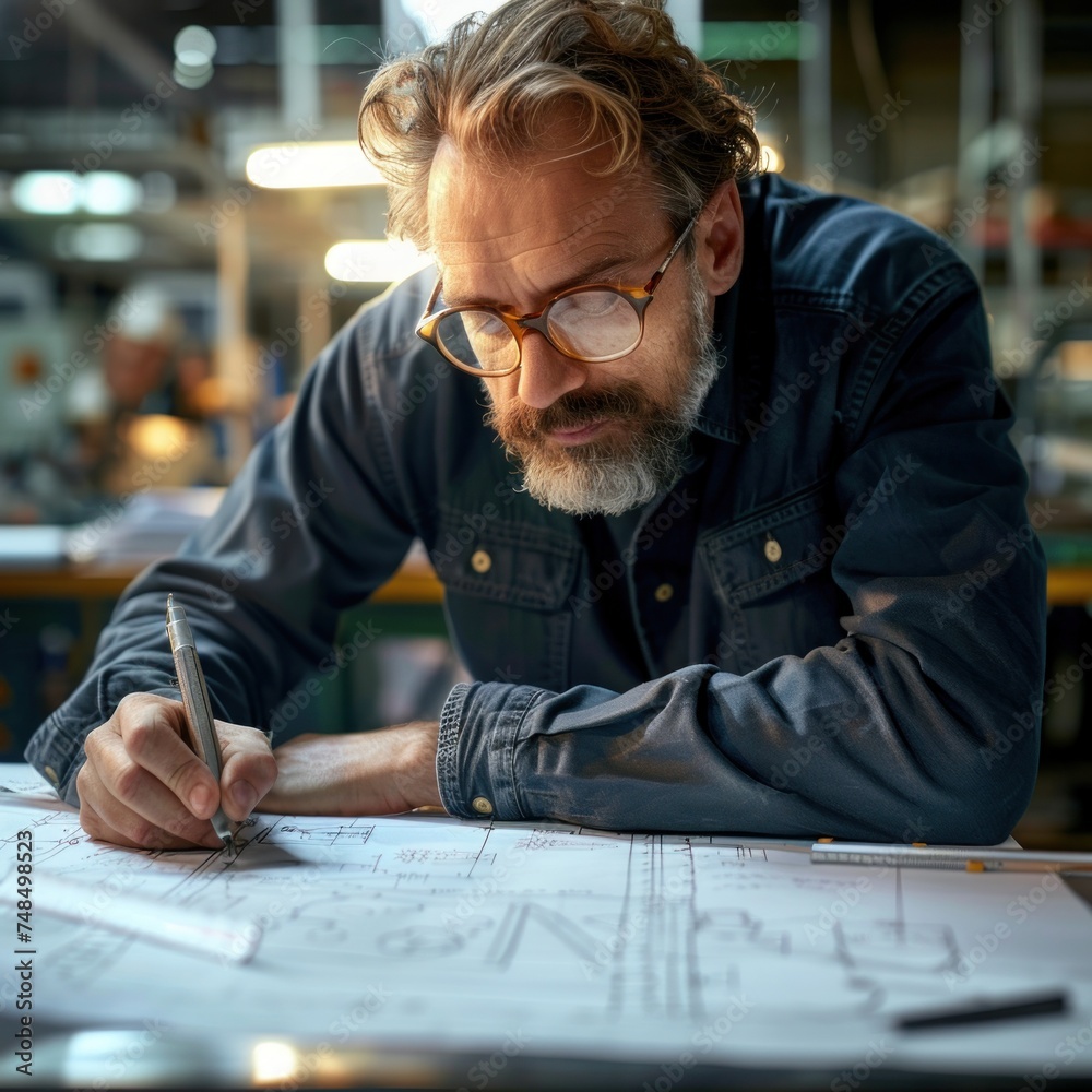 Confident Senior Businessman in Action. Mature Professional Engaged in His Work at the Office, Demonstrating Expertise and Confidence Confident Senior Businessman in Action. Mature Professional Engaged in His Work at the Office, Demonstrating Expertise and Confidence