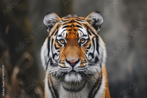 A Close-up of an Orange Tiger s Face