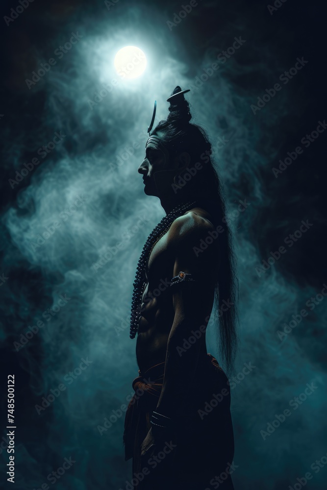 Obraz premium The Dark Side of the Luminous One. Fictional Character Created By Generated By Generated AI.
