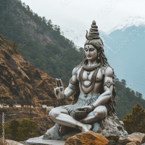 Bronze Deity of Lord Siva. Fictional Character Created By Generated By Generated AI.