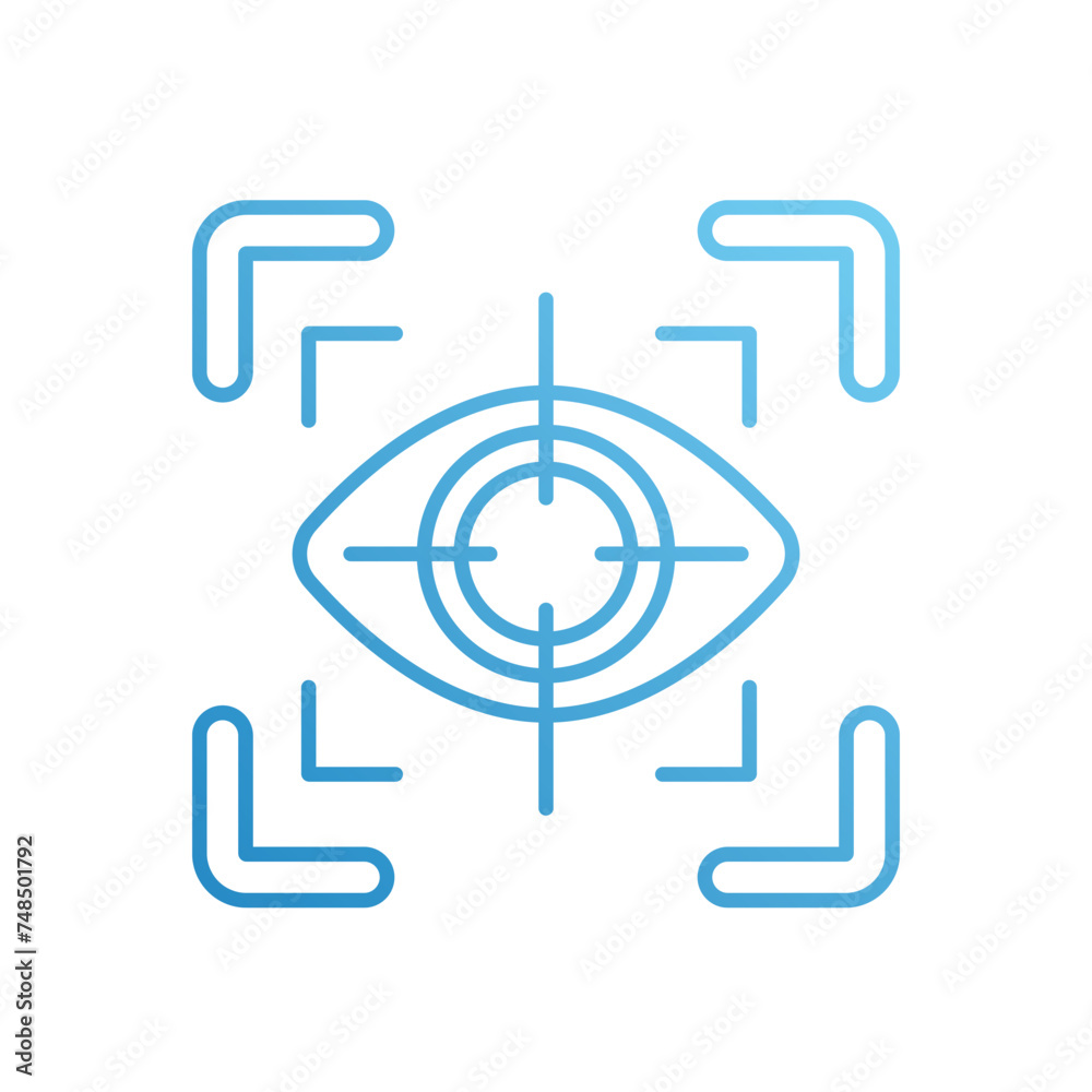 Eye Scanner icon vector stock illustration