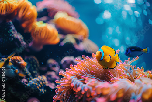 Clownfish Amidst Sea Anemones © ZeroOne_Th