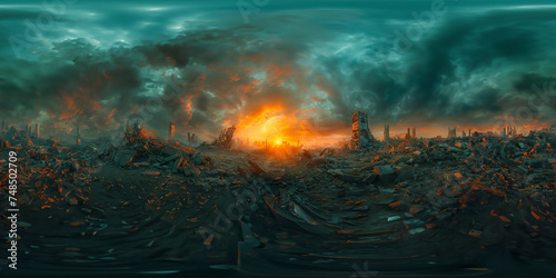 fire in the sky 8K VR 360 Spherical Panorama © VRKit360