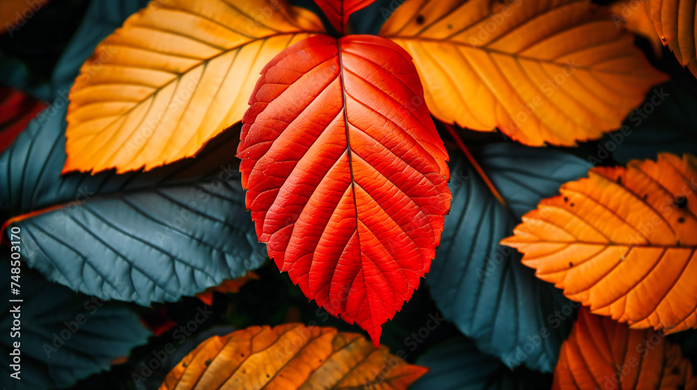 Closeup of Colorful Autumn Leaves, Bright Seasonal Foliage, Nature and Beauty Concept, Fall Landscape Detail Closeup of Colorful Autumn Leaves, Bright Seasonal Foliage, Nature and Beauty Concept, Fall Landscape Detail